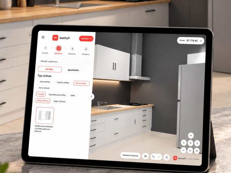 Modern Kitchen Configurator on Tablet